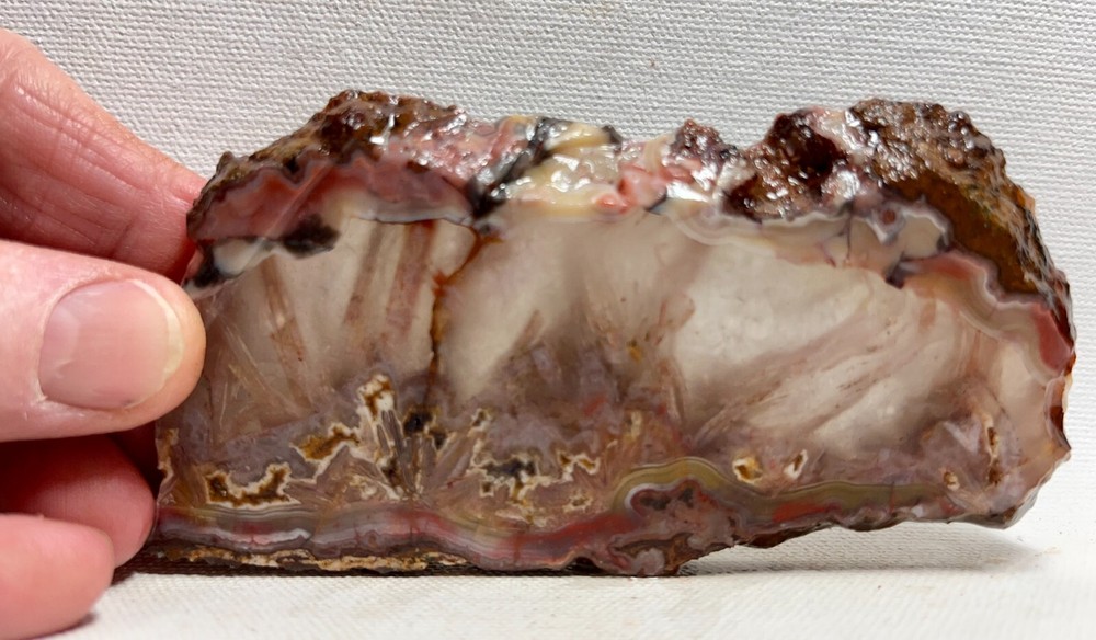 Morrocan Plume Agate 84gm Lapidary Slab!