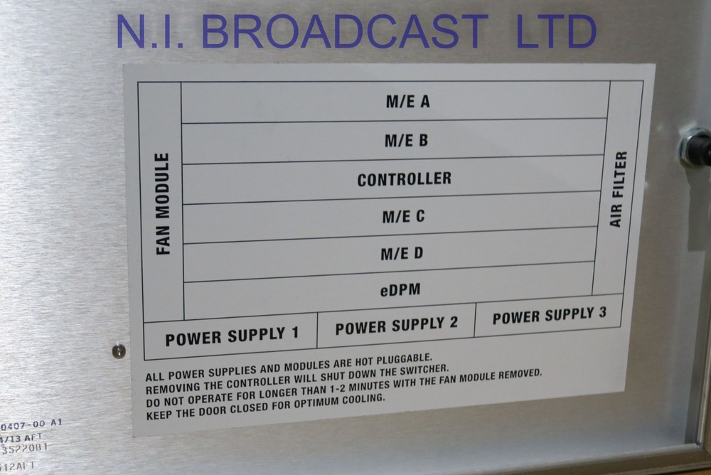 Grass Valley Karrera  4ME frame 96x input  48x output Frame
