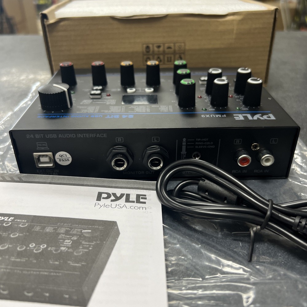 Pyle PMUX9 Mixer 24 Bit USB Audio Interface Professional