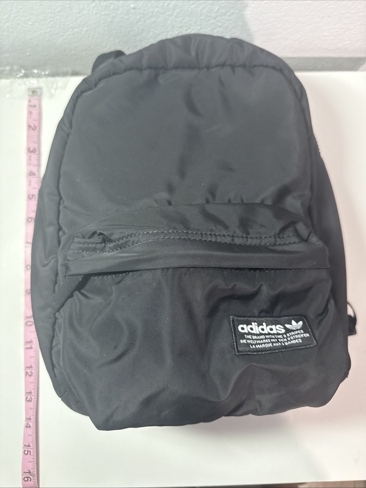 Adidas, Black Medium Size Nylon Backpack