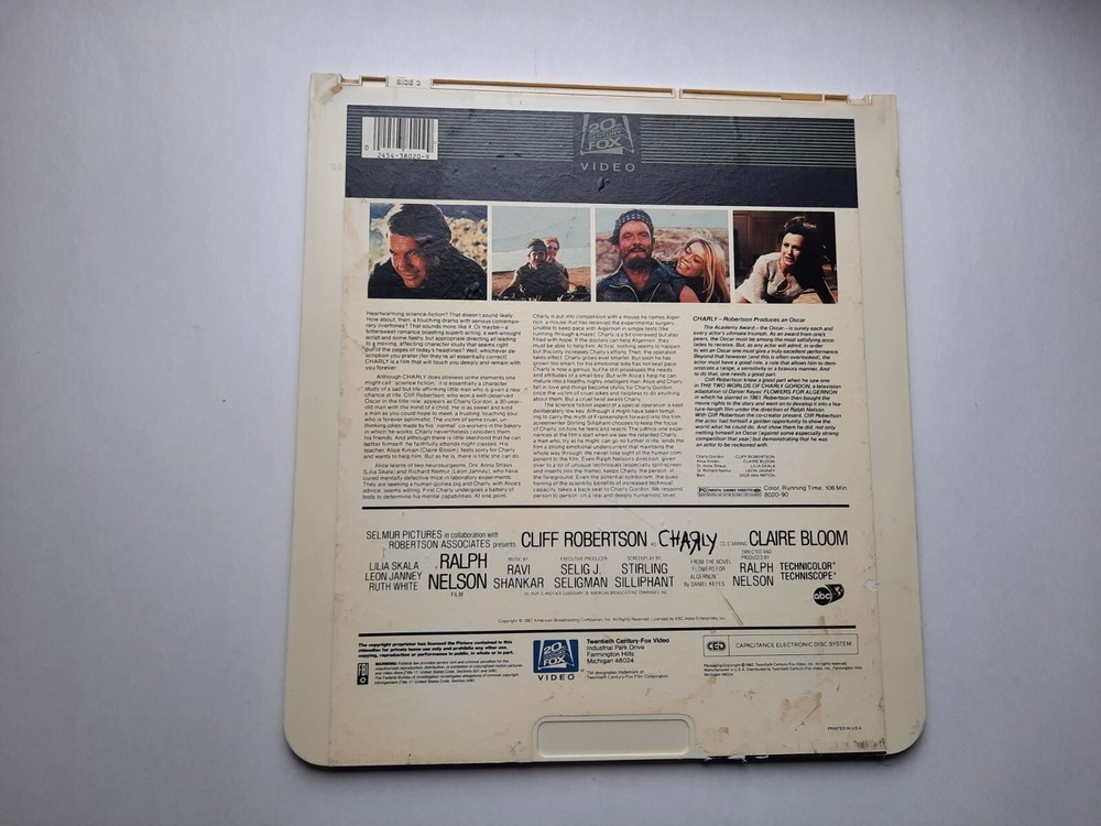 CHARLY CED Selectavision Videodisc FOX 1982