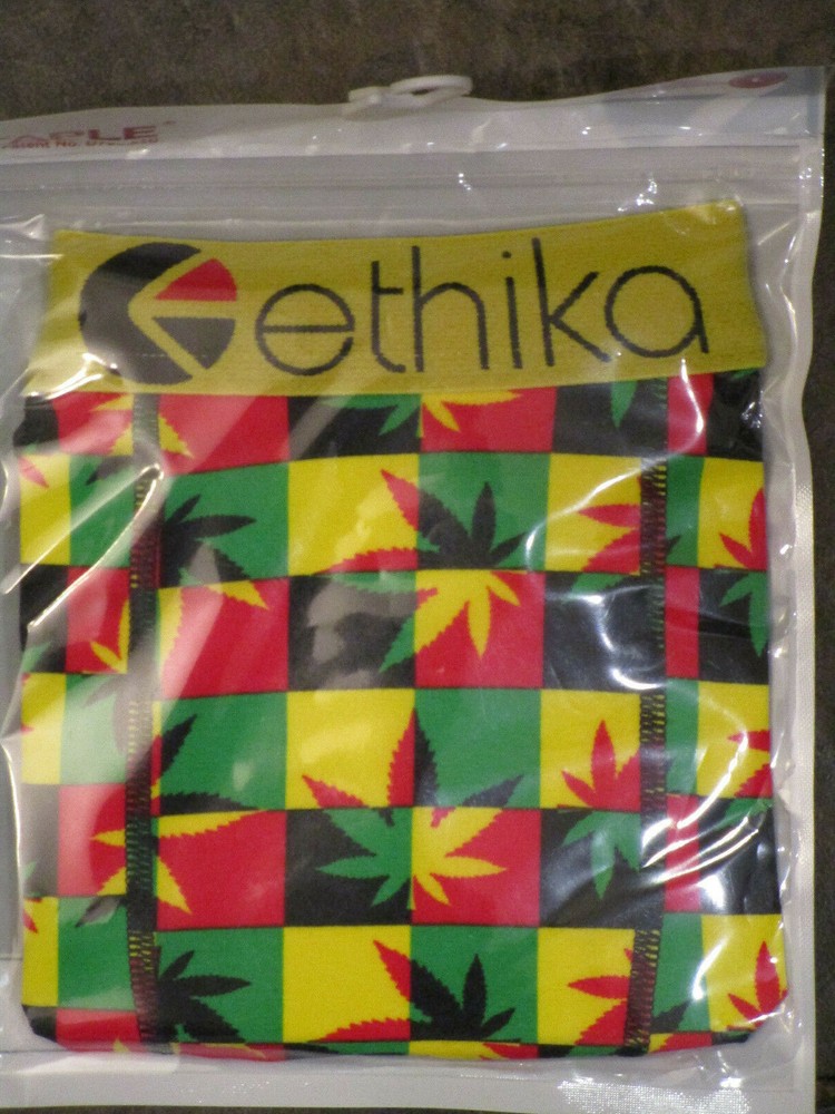 ETHIKA THE STAPLE RASTA WEED BOXER BRIEF  NEW