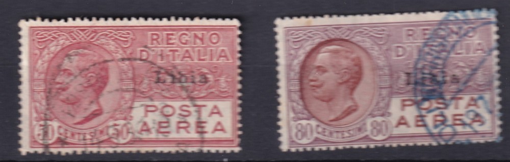 XX578-LIBYA-POSTAL AIR The First 2 Used Values