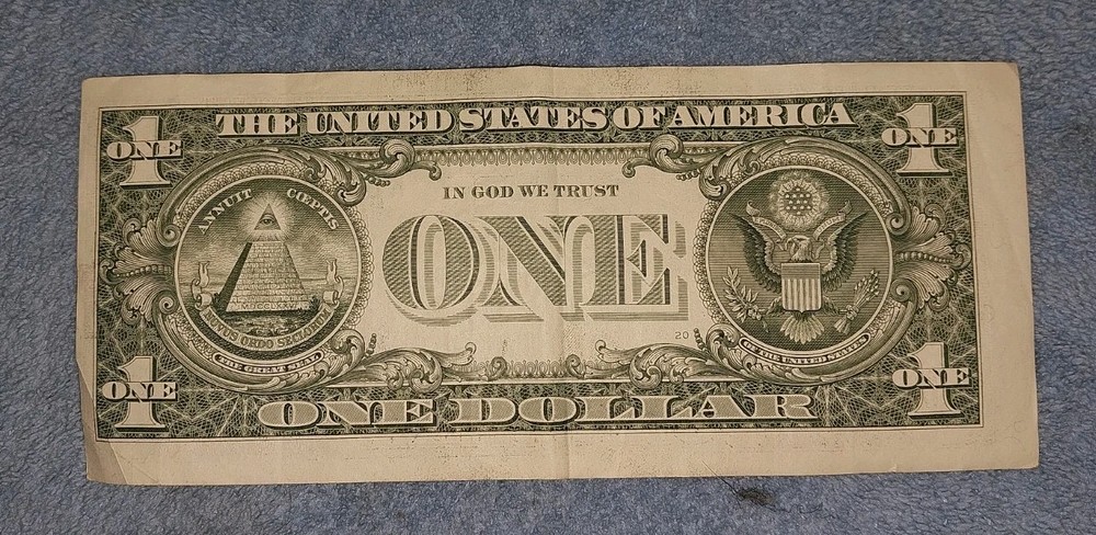 $1 Bill Series 2017-A - Miscut Or Misalignment Error Dollar - Off Center Cut