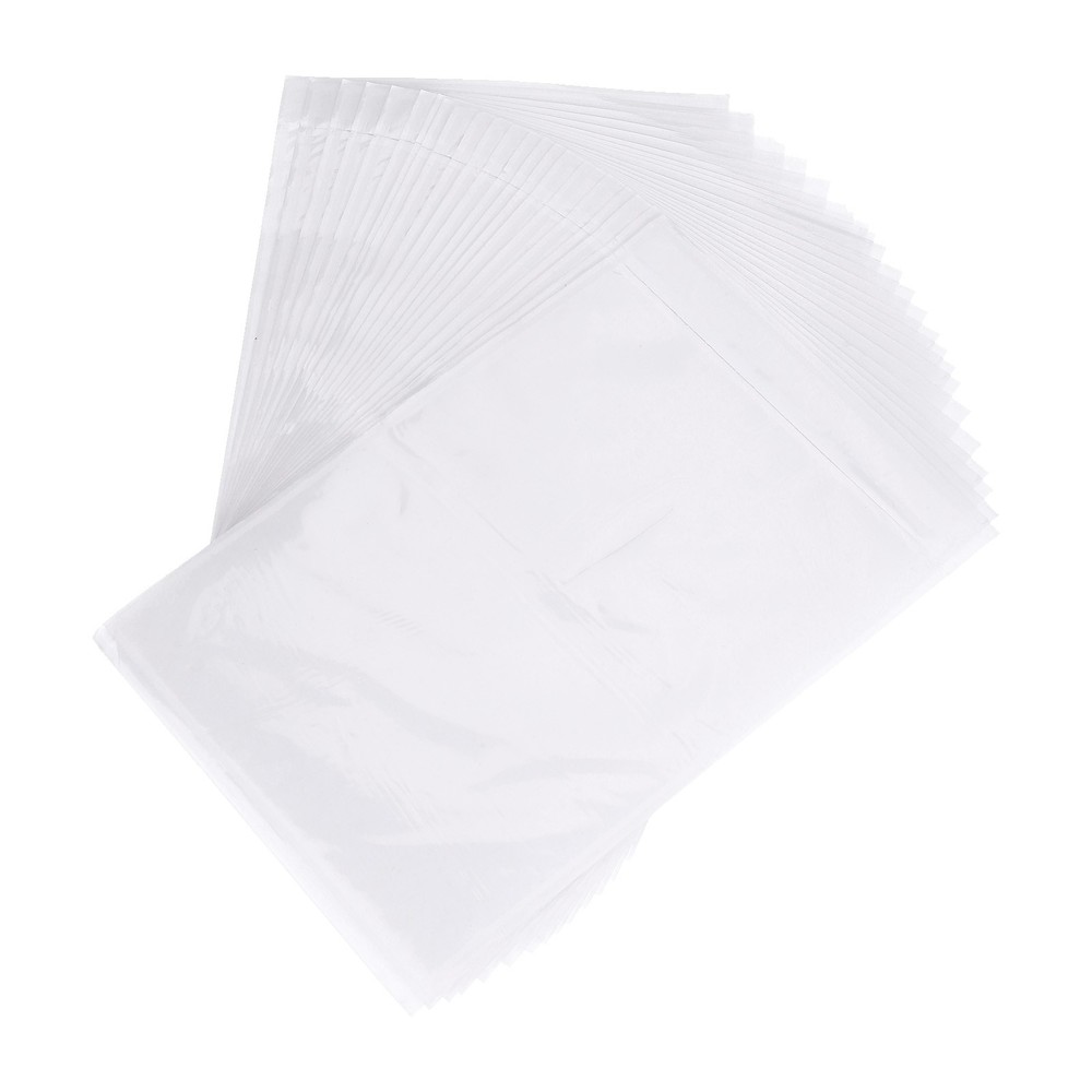 6x8.6" Clear Packing List Envelope, 50 Pcs Side Loading Invoice Pouch Sleeves