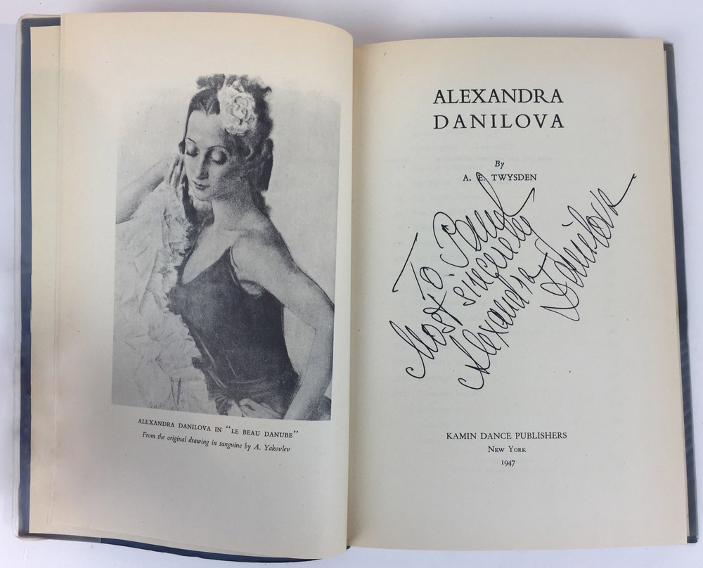 Alexandra DANILOVA (Ballet): Signed Book