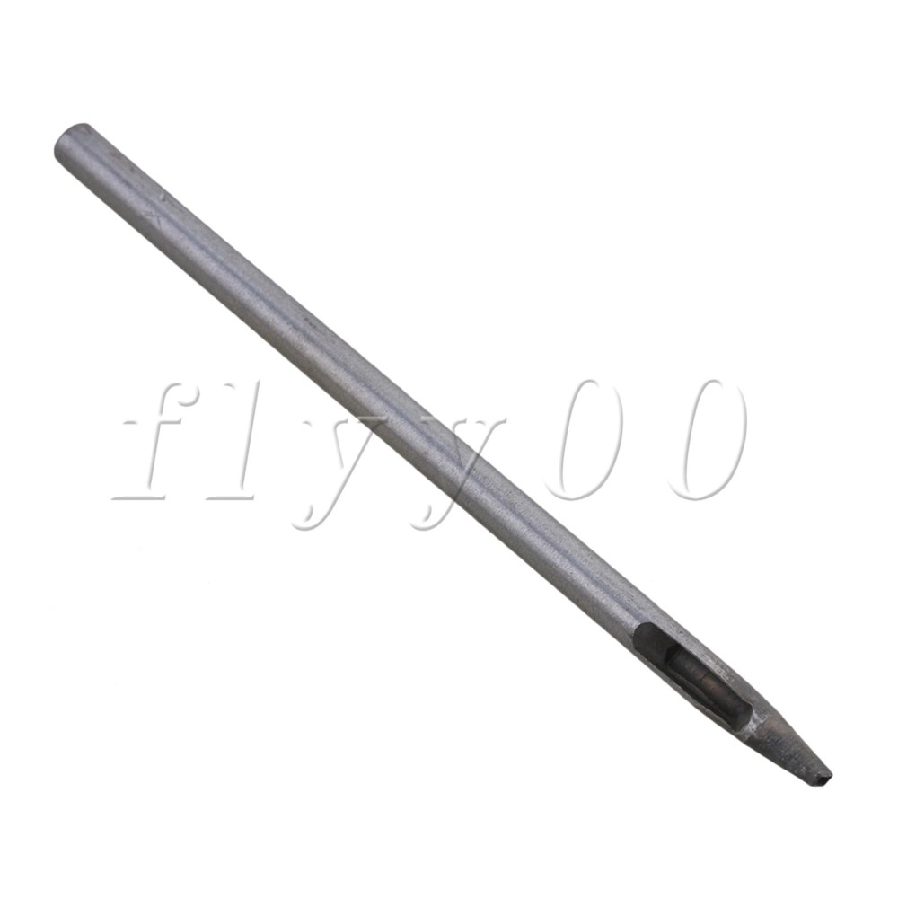 Silver Steel Rectangle Shape Leather Hollow Punching Tool DIY Craft Hand Tools