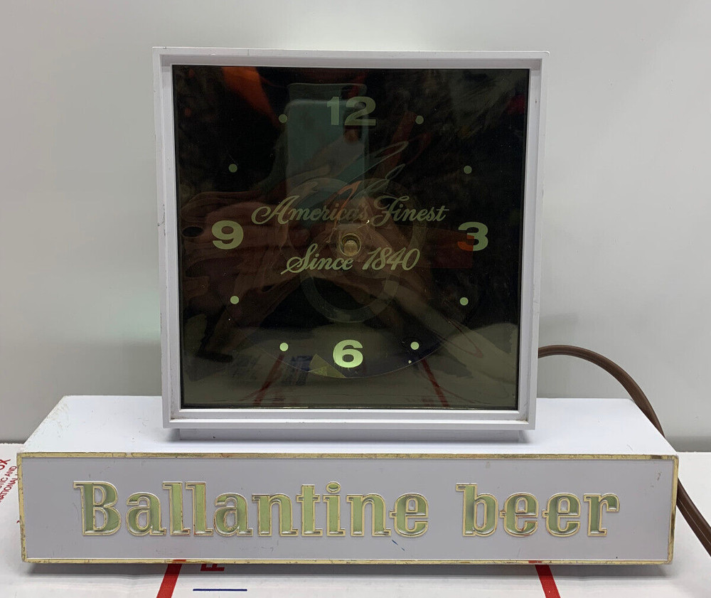 Ballantine Beer Clock Sign Light