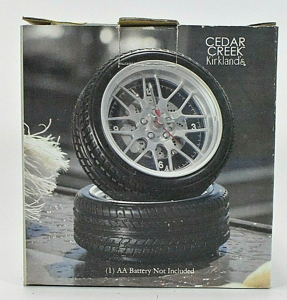 cedar creek kirkland's Quartz clock 4" tire stack W/ Box
