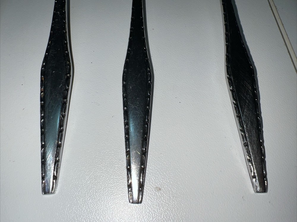 Vintage MCM Regent Stainless Japan Flatware Angular Edged Geometric Lot
