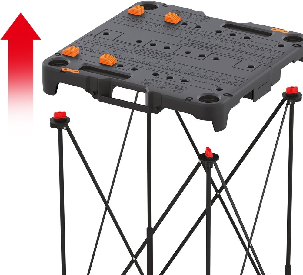 Folding Work Table, Portable All-in-one Work Bench