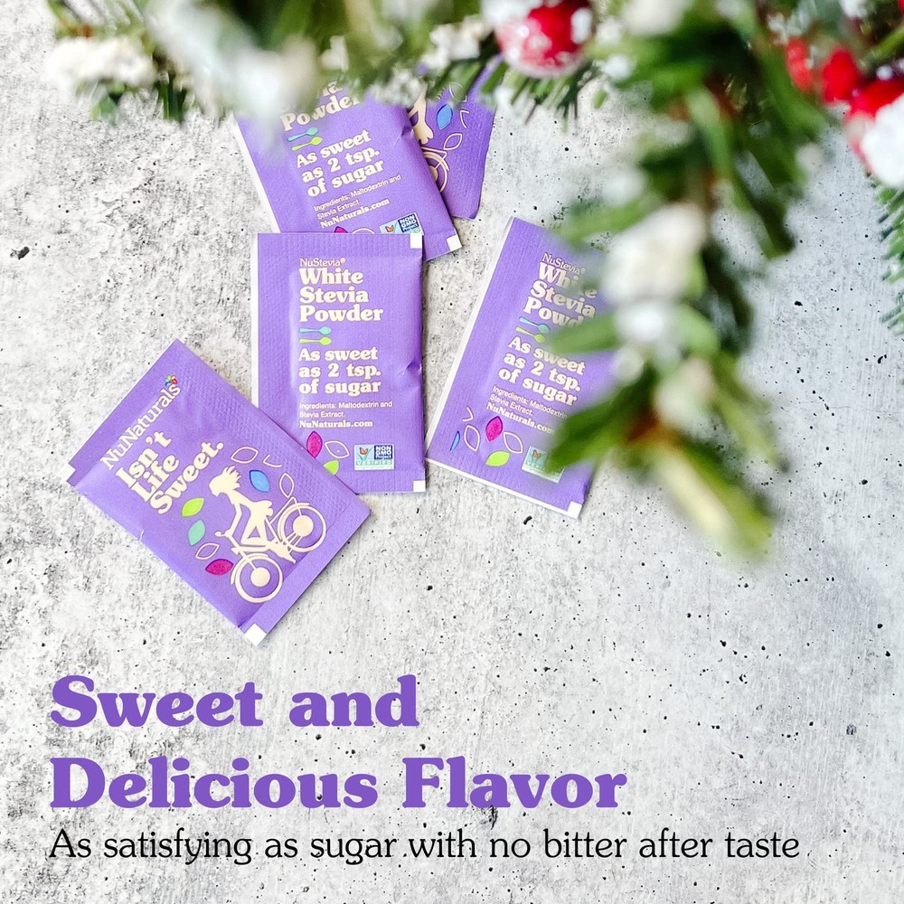 White Stevia Powder Packets, Single-Serve, Zero Calorie Sugar Substitute, 100...