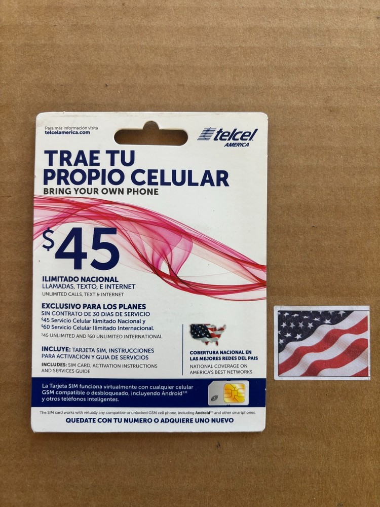 5 sims-telcel sim card America