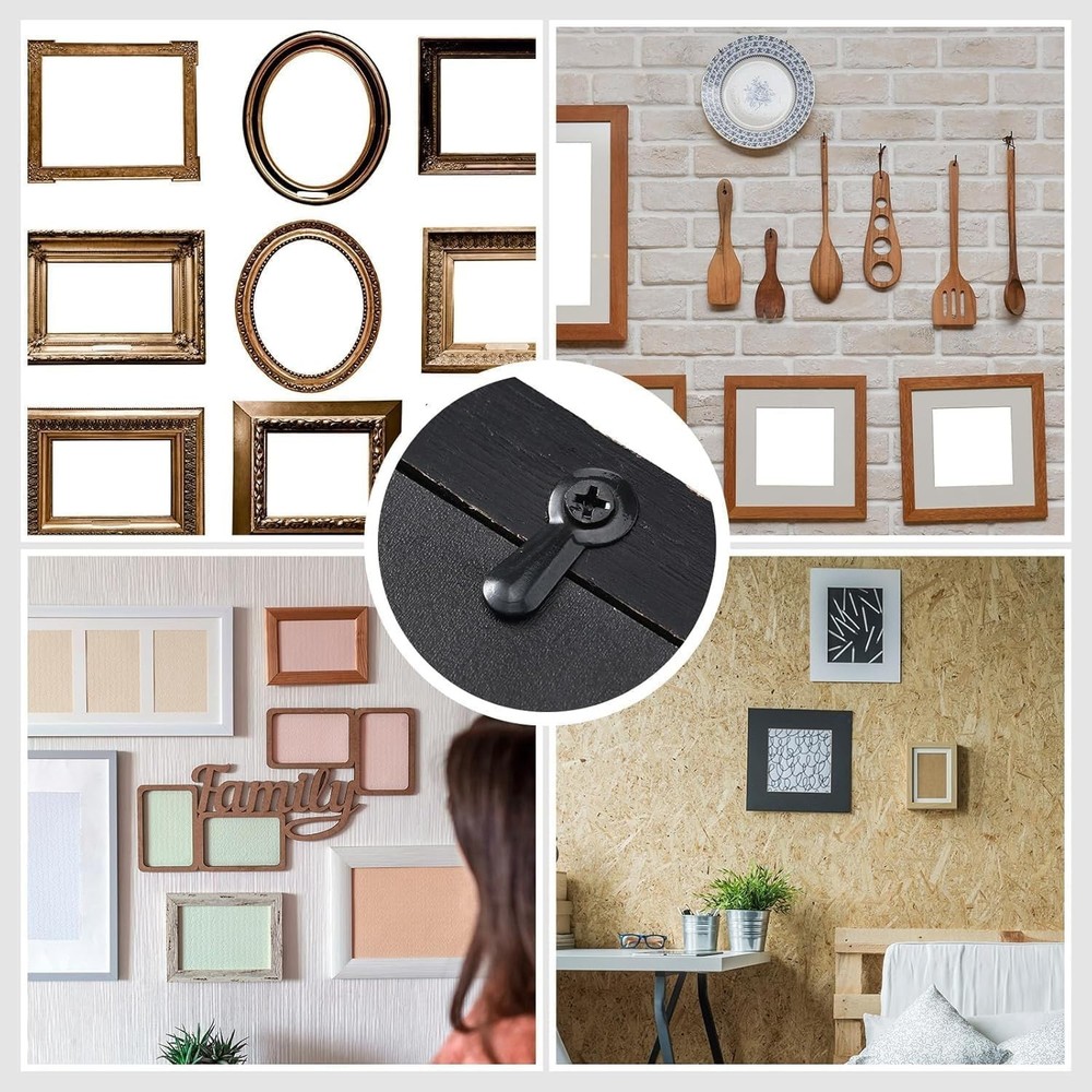 Picture Frame Turn Button Fasteners Set 100 PCS Picture Frame Backing Clips Pho