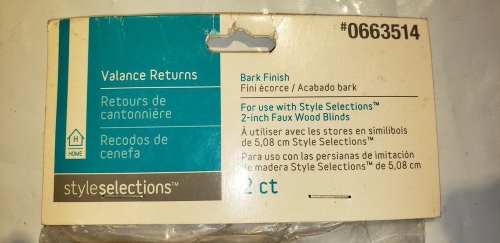 Style Selections Valance Returns 2 Per Pack Bark Finish 0663514