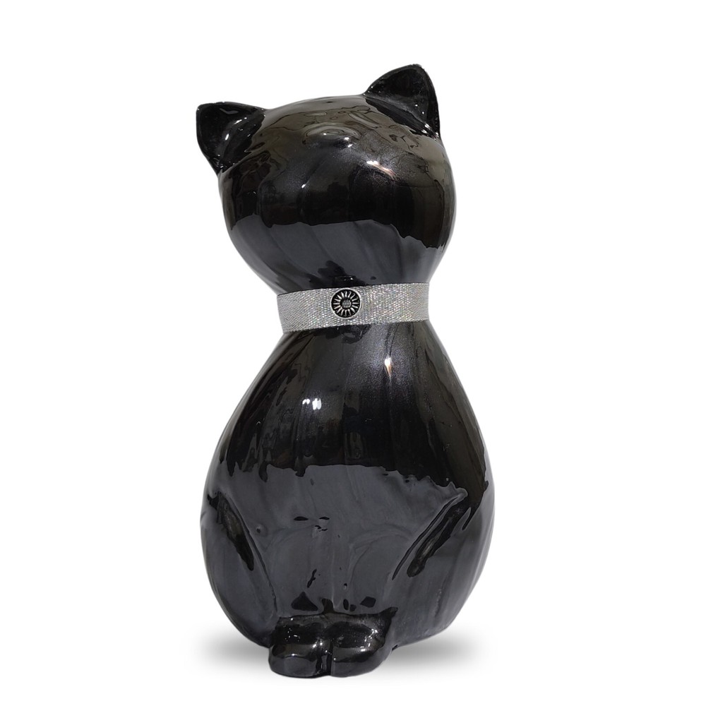 Cat Memorial Urn, Beautiful Container for Ashes - Cremation Keepsake urn BLACK