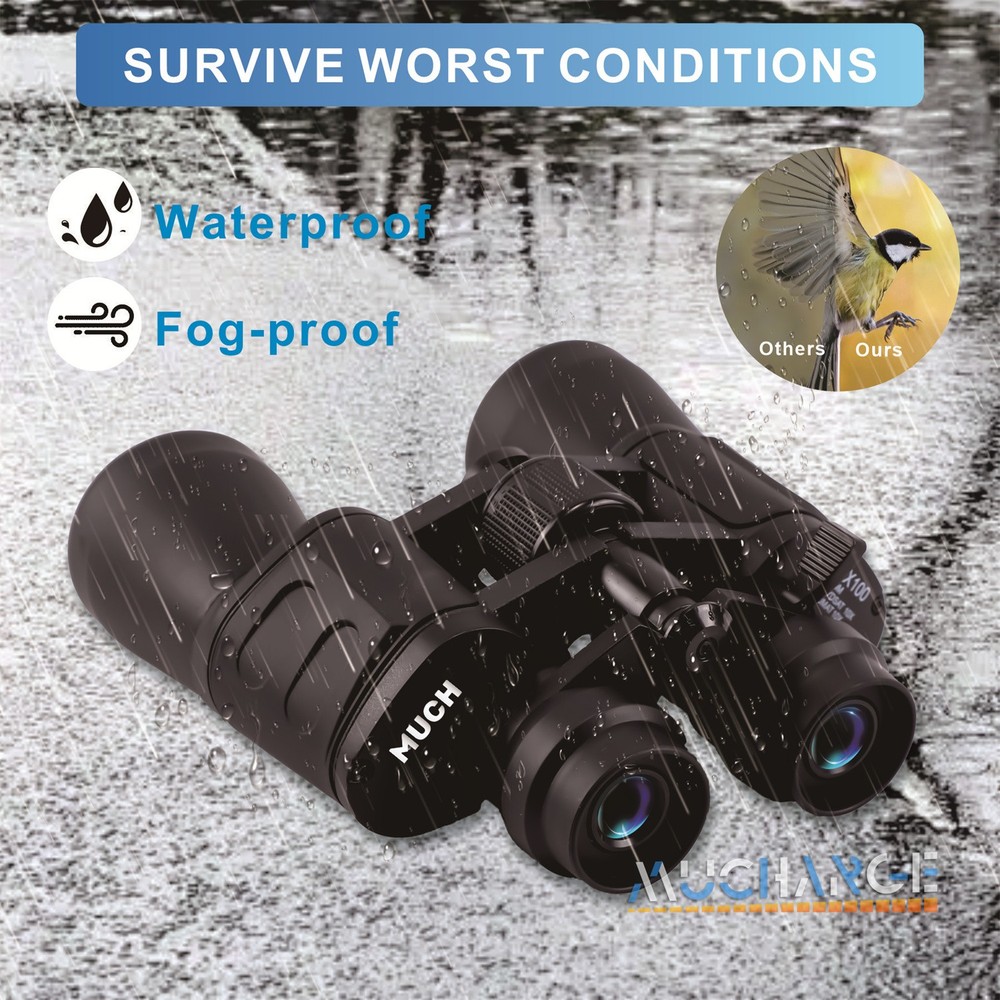 10x-180 X 100 Binoculars High Powered HD Long Range Superior Definition +Case