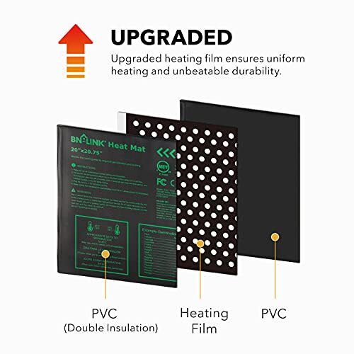 BN-LINK Seedling Heat Mat 10" x 20.75" Warm Hydroponic Heating Assorted Sizes