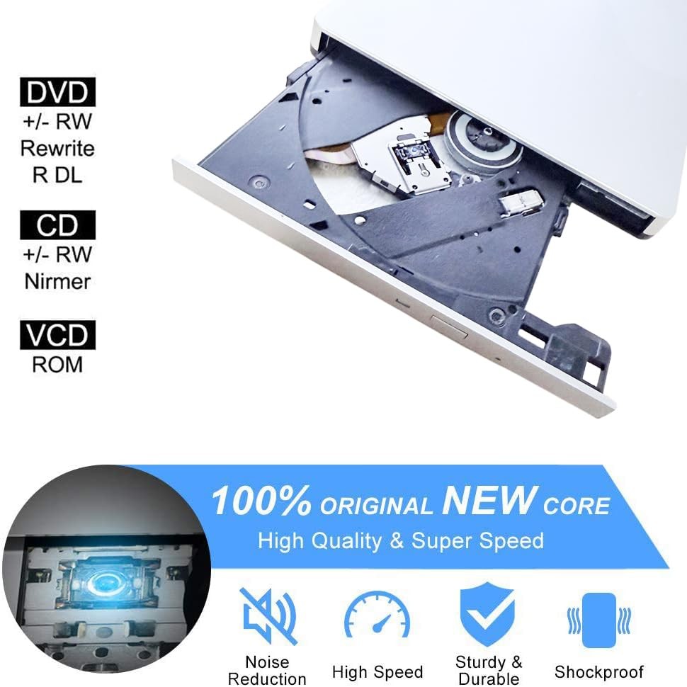 External USB-C SuperDrive DVD CD Drive Portable DVD CD Reader/Burner for Appl...