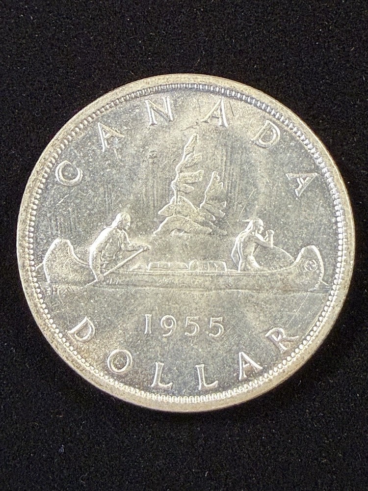 1955 Canada $1 Silver Dollar Nice UNC Item #618