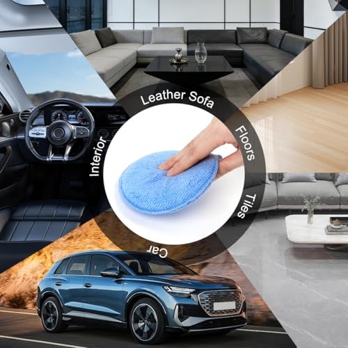 Car Wax Applicator Pad, Microfiber Applicator Pad for Buffing & Detail 12