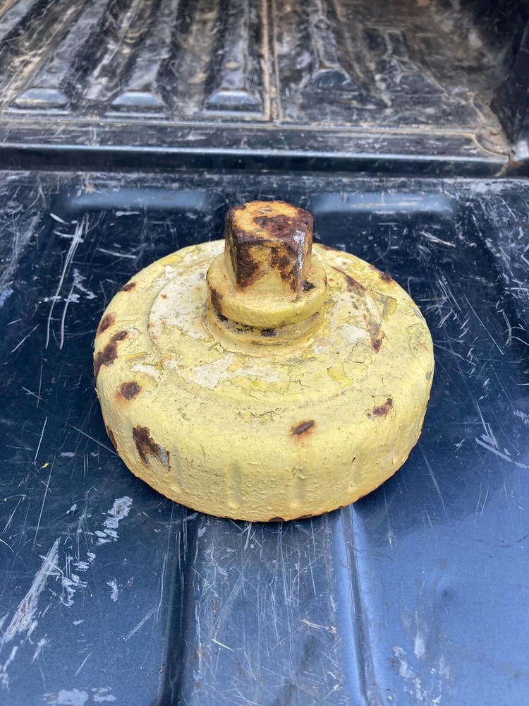 FIRE HYDRANT CAP - YELLOW COLOR - CAST IRON