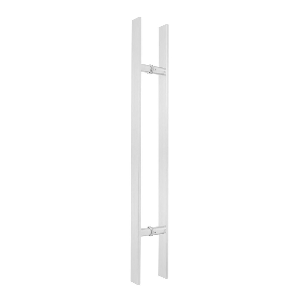 Sliding door handle stainless steel - brushed silver