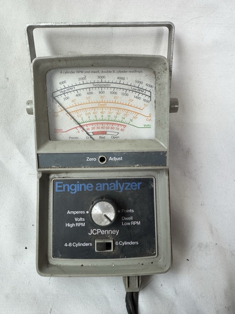 Vintage JCPenney Engine Analyzer Handheld Portable Not Tested