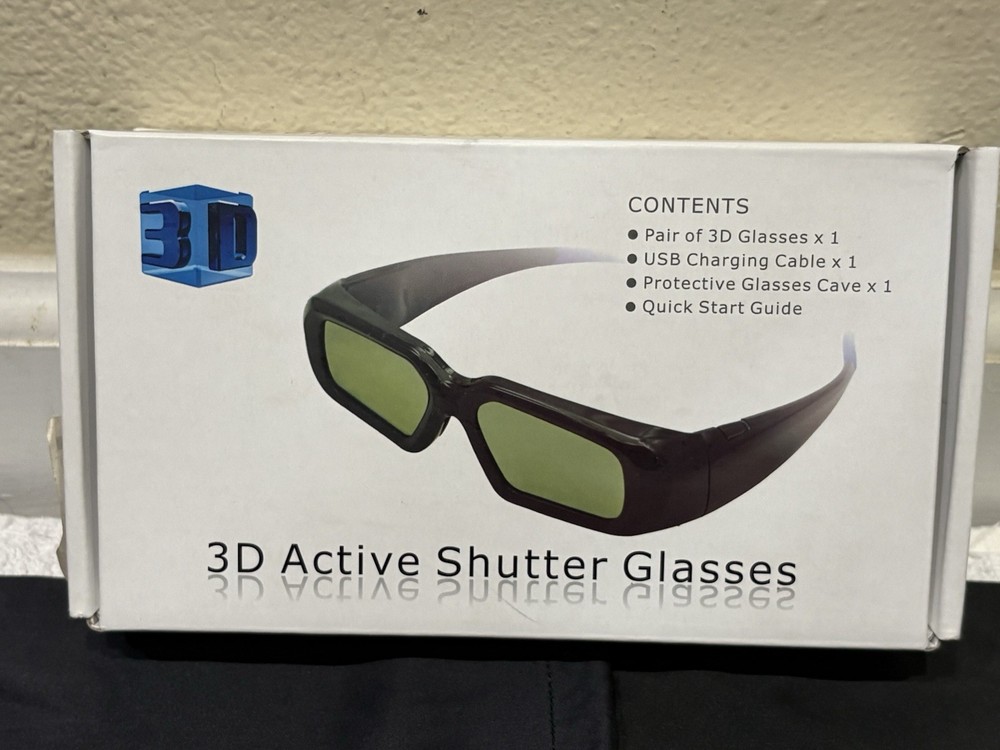2x 3D Glasses 3D TV Eyewear Active Shutter