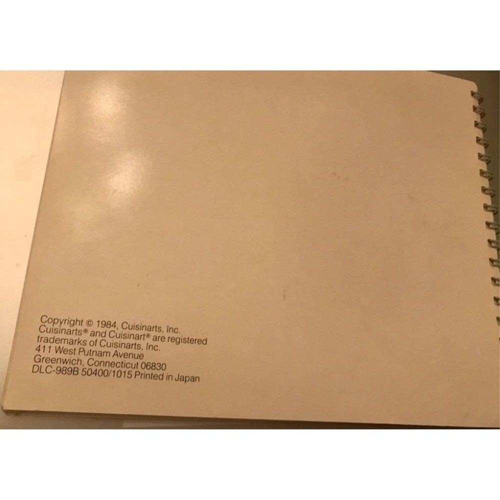 Cuisinart DLC-10+ Food Processor Instructions & Recipes ring bound