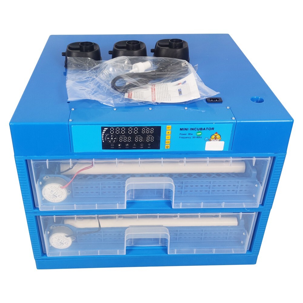 110V Multi-functional LCD Screen Drawer Type Egg Incubator 128 Eggs