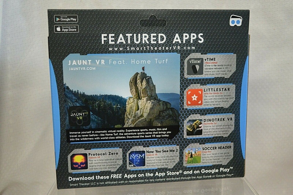 NEW Smart Theater Virtual Reality Headset Black VR Compatible with Apple Android