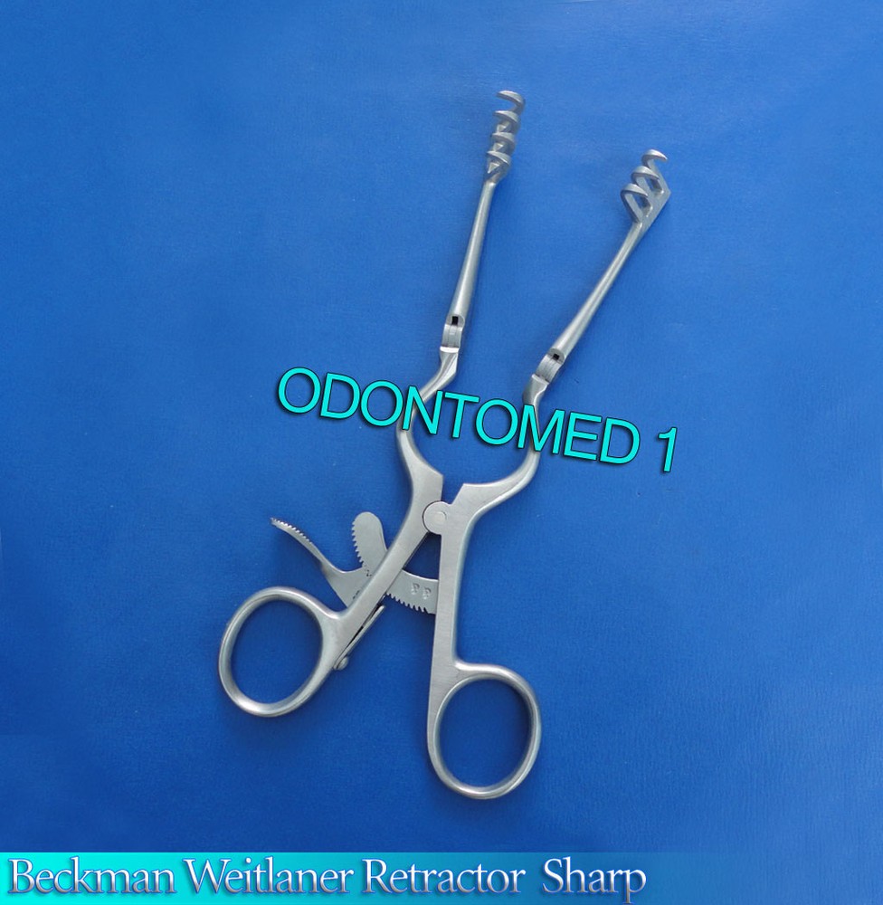 Beckman-Weitlaner Retractor 8" 3x4 Sharp Hinged Blade