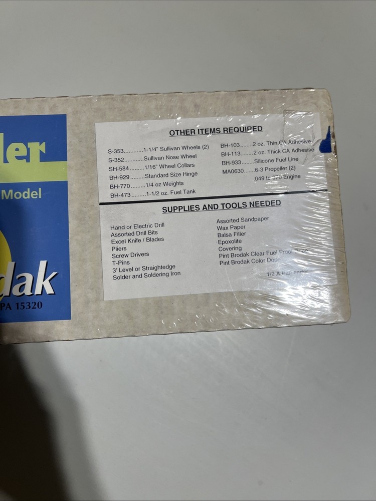 Brodak 1/2 A Pathfinder Profile Competition Stunt Model CL 27” WS