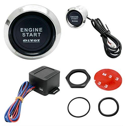 Push Start Button, Car 12V LED Engine Start Push Button Switch Ignition Input