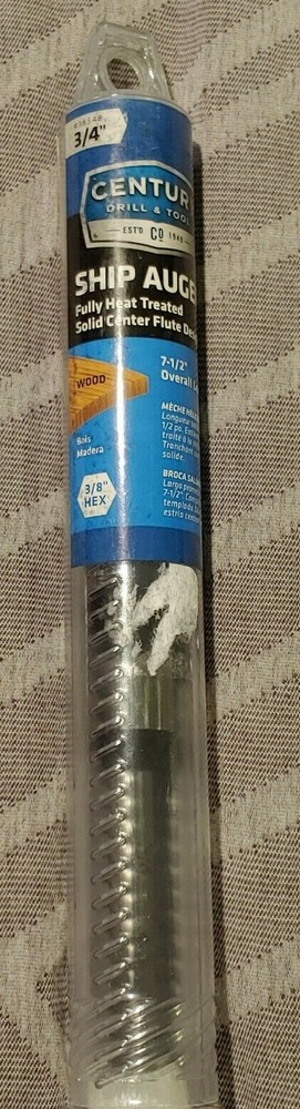 Century Drill & Tool Ship Auger 3/4" x 7 1/2"  38548   -Tool6