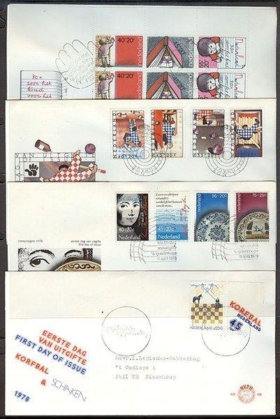 NETHERLANDS 1977/78 FDC’s (x8) (ID:383/D27656)