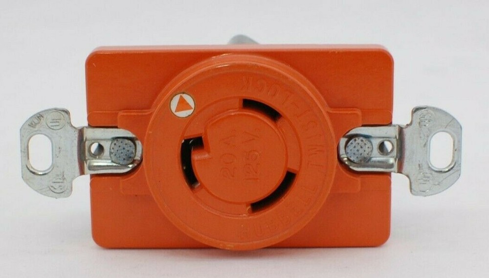 Hubbell L5-20 Orange Twist-Lock Receptacle