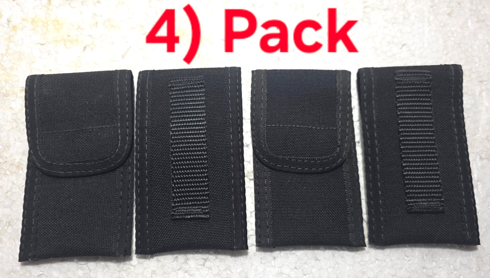 4 PACK Original Uncle Mikes Codora Nylon Folding KNIFE Small Magazine BELT POUCH
