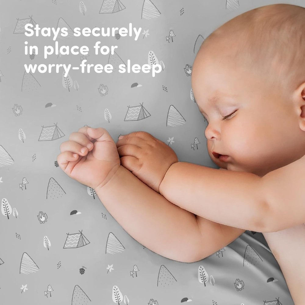 Sweety Fox 2-Pack Fitted Crib Sheets, 52"x28", Woodland Pattern (NEW)