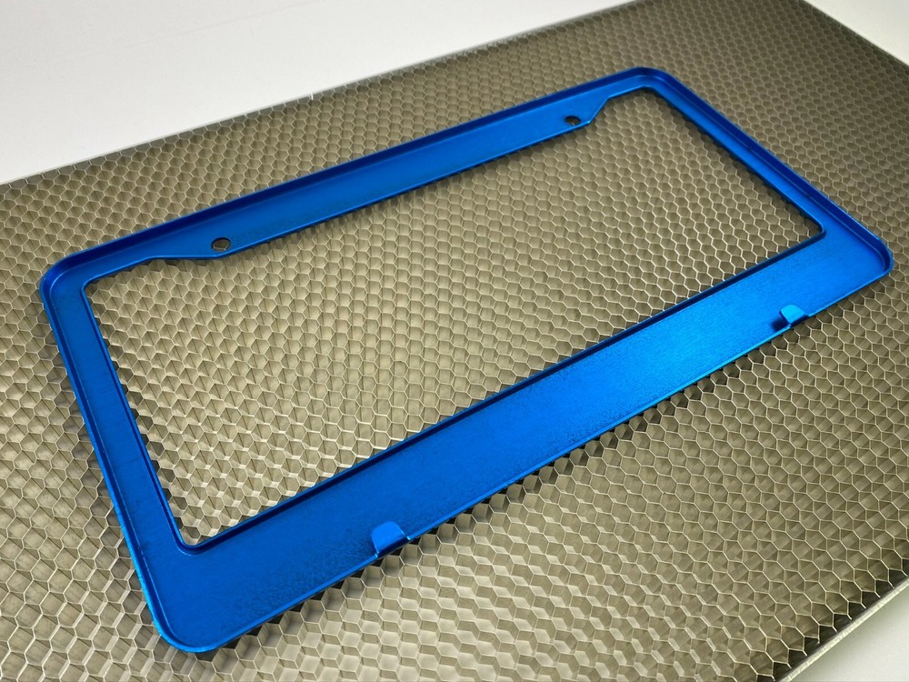 Anodized Aluminum CAR License Plate Frame - Blue