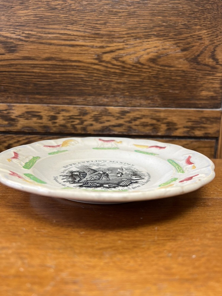 Antique Dr Franklin’s Maxim’s plate 1870