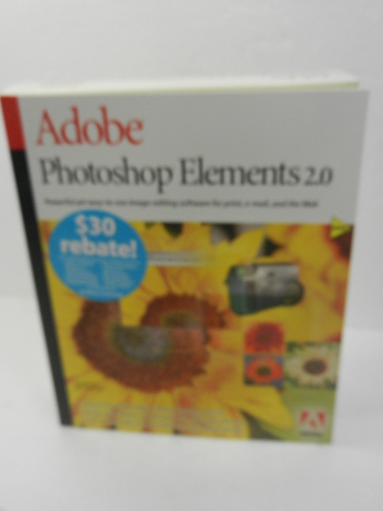 Adobe PHOTOSHOP ELEMENTS 2.0 PC-Mac VG!!