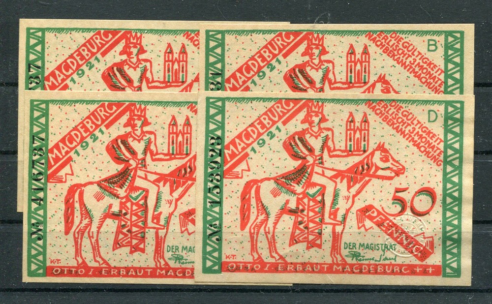 Magdeburg 4 Bills Emergency Money 2/8647
