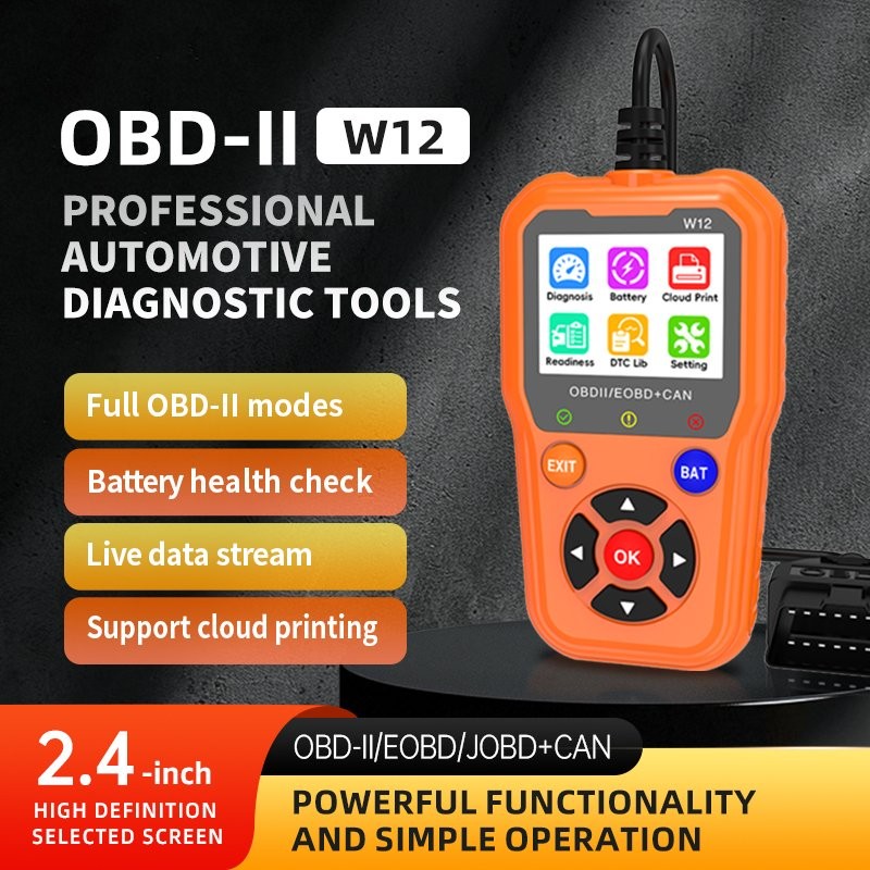 FISONA W12 OBD2 Scanner OBD Code Reader Diagnostic Tool Check Engine Fault USA