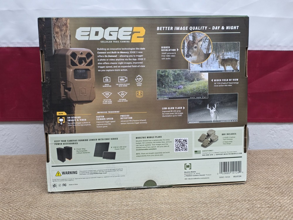 Moultrie #MMC-14124 Mobile Edge 2 Cellular Built-in Memory Trail Camera, 2-Pack
