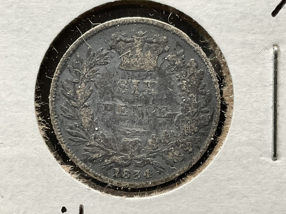 1834 Great Britain 6 Pence