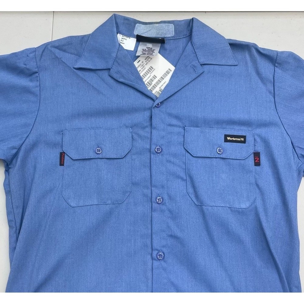 FR Work Shirt Medium Blue Workrite Flame Resistant 8.5 ATPV NWT