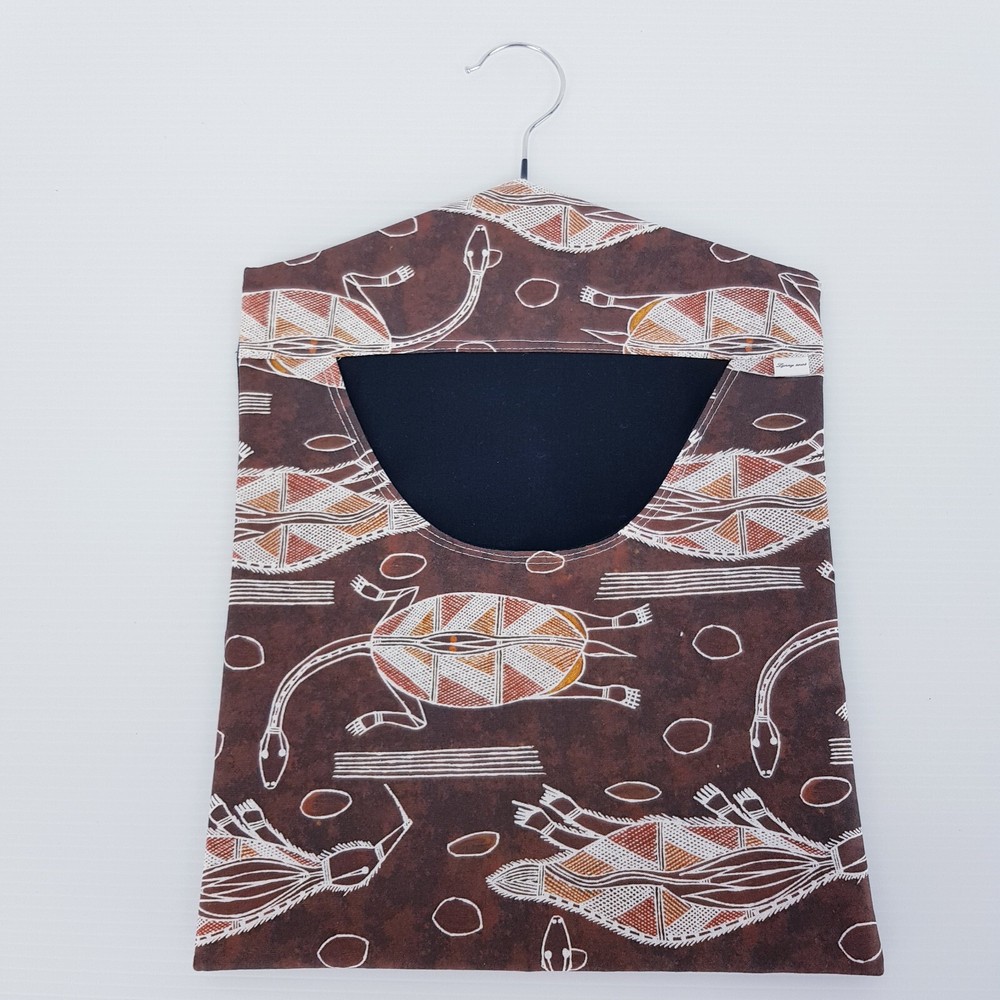 Peg Bag Handmade Aboriginal Art Turtle Ptrint Lined Laundry Clothes Peg Holder