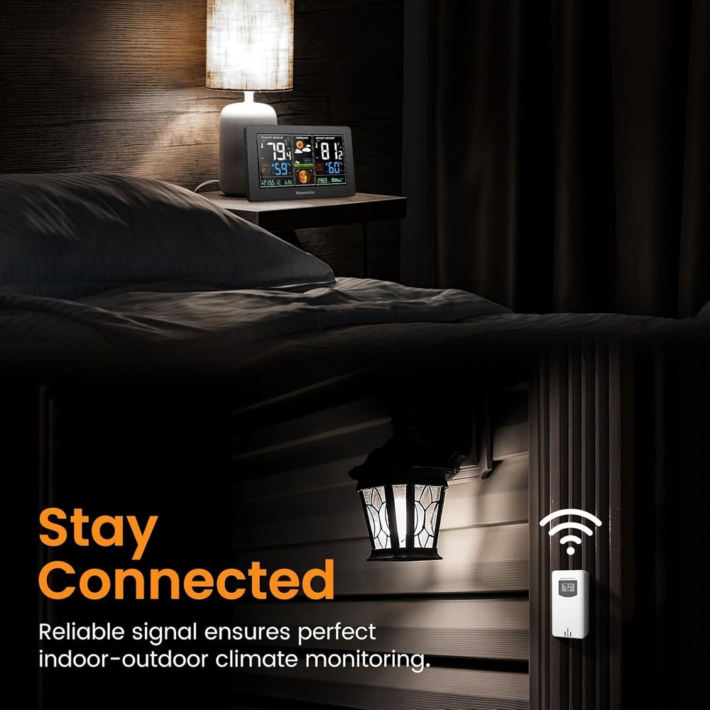 Wireless Color Display Weather Station with Atomic Clock & Adjustable Backlight